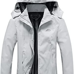 OTU Women’s Waterproof Rain Jacket Lightweight Hooded Raincoat for Hiking Travel Outdoor
