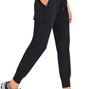 PHISOCKAT Girls’s Mountain climbing Cargo Pants Outside Light-weight Fast Dry Joggers Water Resistant UPF 50 Zipper Pockets