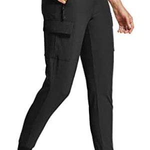 Willit Girls’s Cargo Climbing Pants Light-weight Athletic Out of doors Journey Joggers Fast Dry Exercise Pants Water Resistant