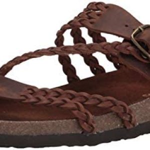 WHITE MOUNTAIN Shoes Hayleigh Leather Footbeds Sandal