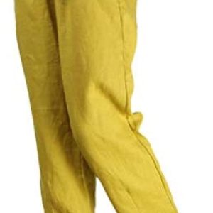 LaovanIn Ladies’s Linen Cropped Pants Tapered Ankle Capris Trousers Elastic Waist