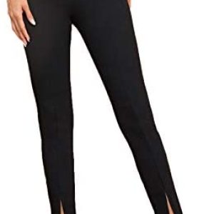 SweatyRocks Ladies’s Elegant Elastic Waist Skinny Excessive Waist Pants