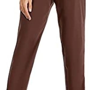 Yukyum Women’s high Waist Casual Paper Bag Pants Elastic Waist Slim with Pockets for Work