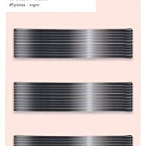 Diane Curved Hair Bobby Pins for Women – Bulk Pack of 40 Large 2.5” Bobby Pins – Black, Curved Flat Design with Ball Tips, D428