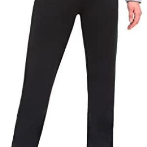Bamans Work Pants for Women Yoga Dress Pants Straight Leg Stretch Work Pant with Pockets