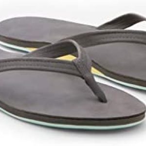 Hari Mari Fields – Women’s Premium Nubuck Leather Flip Flops with Arch Support and Non-Marking Rubber Outsoles