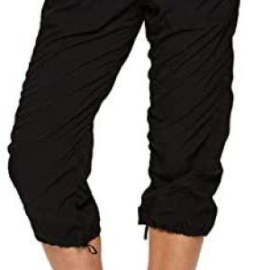 RBX Active Women’s Fashion Lightweight Stretch Woven Body Skimming Drawstring Capri Pant