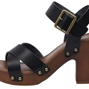 Dunes Women’s Sayer Faux Wood Sandal +Comfort Foam Insole & LiteSole Technology