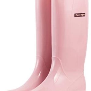 planone Tall rain Boots for Women and Waterproof Garden Shoes,Anti-Slipping Rainboots for Ladies with Comfortable Insoles,Stylish Light rain Shoes and Outdoor Work Shoes