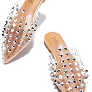 Cape Robbin Enny Flat Sandals Slides for Girls, Womens Mules Slip On Sneakers