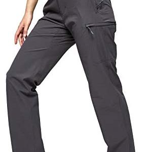 MIER Girls’s Fast Dry Cargo Pants Light-weight Tactical Mountain climbing Pants with 6 Pockets, Stretchy and Water-Resistant