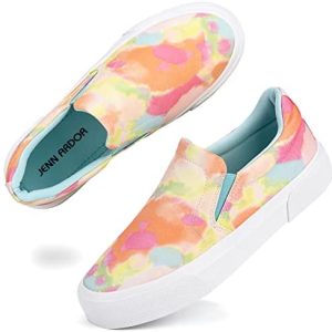 JENN ARDOR Womens Slip On Shoes Fashion Sneakers Comfortable Walking Flats Casual Shoes