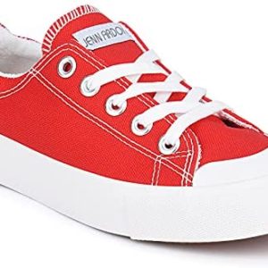 JENN ARDOR Womens Canvas Shoes Low Tops Fashion Sneakers Lace-Up Classic Casual Tennis Walking Shoes Flats Comfortable