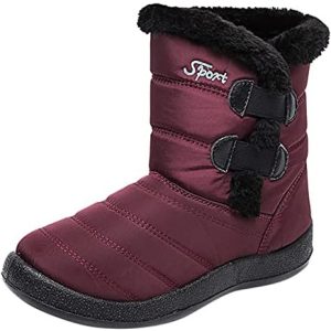 Easy Strong Shade Ladies’S Cotton Sneakers Winter New Womens Snow Boots Smooth Soled Waterproof Heat Cotton Boots Comfy Informal Out of doors No-Slip Ladies’S Ankle & Booties