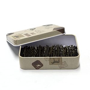 Mini Bobby Pins Brown with Cute Case, 200 CT 1.38 Inch Small Hair Bobby Pins for Buns, Premium Hair Pins for Youngsters, Women and Girls, Nice for All Hair Sorts