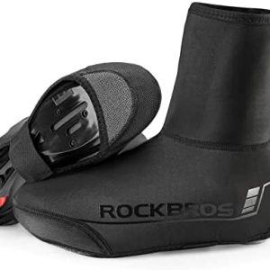 ROCKBROS Cycling Shoe Covers Winter Shoes Cover Warmer Water Resistant Thermal Bike Shoes Cover Windproof Bicycle Overshoes Shoescover for Men Women