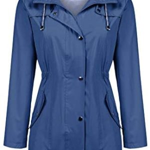 Zcfire Women Raincoat Waterproof Trench Coat Outdoor Windbreaker Long rain Jacket