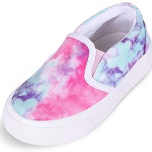 Kids Shoes Toddlers Canvas Sneakers Slip-on Comfortable Light Weight Skin-Friendly Causal Running Tennis Shoes for Boys Girls(Toddle/Little Kids/Big Kids)