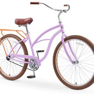 sixthreezero Around The Block Women’s Beach Cruiser Bike, 1/3/7/21 Speed Bicycles, 26″/24″ Wheels, Multiple Colors