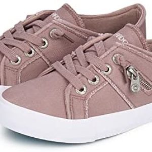 JENN ARDOR Womens Canvas Shoes Fashion Slip on Sneakers Low Top Tennis Shoes Lace up Canvas Flats Casual Walking Shoes