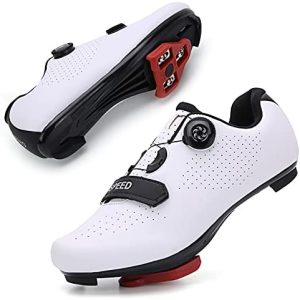 GENAI Men Road Bike Shoes Women Cycling Shoes Included Cleats(Combination Set) Compatible with Lock SPD/SPD-SL for Outdoor/Indoor Cycling Exercise Shoes