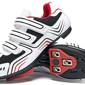 Unisex Mens Womens Cycling Shoes Road Mountain Bike Riding Shoes Comfortable Breathable Road Cycling Riding Shoes for Peloton Shimano SPD & Look ARC Delta Indoor/Outdoor