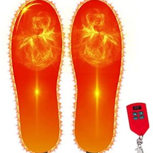 INKON Heated Insoles, Rechargeable Electrical Insoles for Males and Ladies Foot Heaters with Clever Distant Management(40°C-65°C) match Winter Tenting|Snowboarding|Looking| Fishing|Biking|Climbing¡
