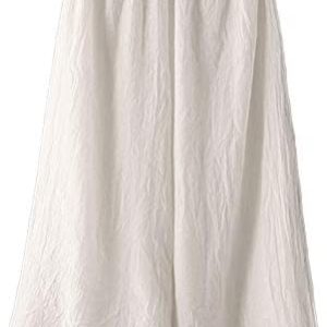 LaovanIn Women’s Wide Leg Capri Pants Cotton Cropped Palazzo Trousers Culottes