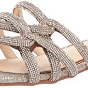 Jessica Simpson Womens Aixel Microsuede Slides Flat Sandals