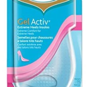 Amope GelActiv Excessive Heels Insoles for Girls, 1 pair, Dimension 5-10