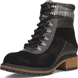 Earth Elements Women’s Tessa Alpine Hiker Boot I Slip Resistant Boots for Casual, Everyday – Black Multi – 8