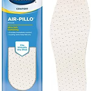 Dr. Scholl’s AIR-PILLO Insoles Extremely-Smooth Cushioning and Lasting Consolation with Two Layers of Foam that Slot in Any Shoe – One pair