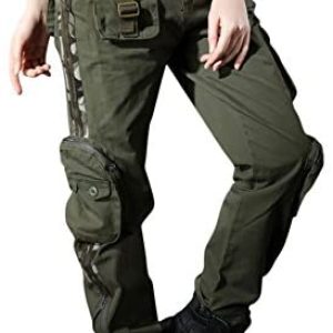 chouyatou Women’s Casual Camouflage Multi Pockets Cargo Pants