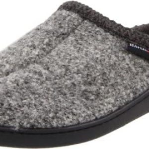 HAFLINGER Unisex AT Wool Exhausting Sole Slippers, Gray Speckle, 45EU