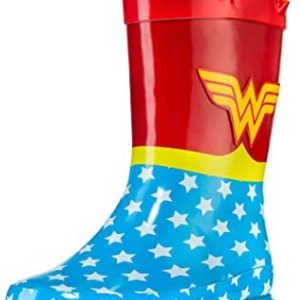 DC Comics Women’ Surprise Girl Printed Waterproof Simple-On Rubber Rain Boots (Toddler/Little Children) 