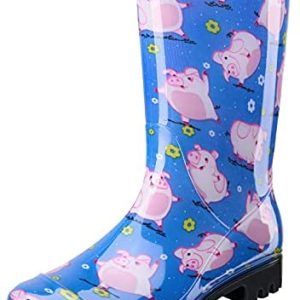 HISEA Women’s Rain Boots Waterproof Rubber Rain Shoes for Ladies Mid Calf Garden Boots with Comfort Insole