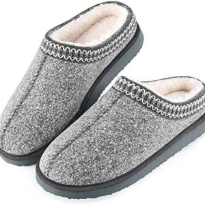 Homitem Women’s Slippers Slip on Memory Foam House Warm Fuzzy Plush Fleece Lining Bedroom Wool-Like Home Living Room Shoes for Indoor & Outdoor