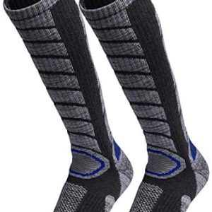 WEIERYA Ski Socks 2 Pairs Pack for Skiing, Snowboarding, Outdoor Sports Performance Socks