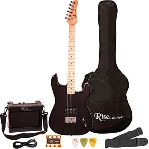 Rise by Sawtooth Proper Handed Newbie Electrical Guitar Equipment, Black