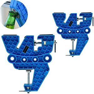 XCMAN Ski Snowboard Vise for Tuning,Waxing and Repair,Set of Non-Slip Vice Grips with Horizontal and Vertical and Tilt Working Positions,Rubber Ski Brake Retainers,Pair