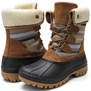STQ Womens Winter Duck Boots Waterproof Cold Weather Snow Boots