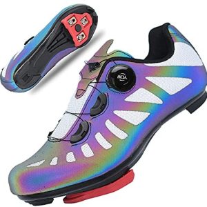 Men’s Cycling Shoes Women Cycling Shoes Included Cleats(Combination Set) Compatible with Peloton Indoor Road Bike Shoes Riding Shoes Men Women Cleats Clip Outdoor Pedal