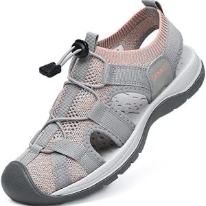 Dannto Ladies’s Sport Sandals Shut Toe Mesh Mountain climbing Outside Athletic Informal Strolling Sandals Water Sneakers