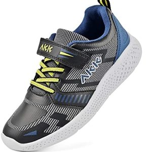 Akk Kids Sneakers for Boys Girls – Slip On Boy Shoes Lightweight Breathable Non Slip Children Fashion Shoe for Indoor Outdoor Running Walking School Athletic Sports